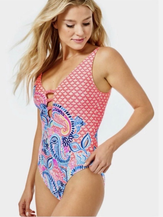 Lilly Pulitzer Other - Lilly Pulitzer Jaspen one piece in the Coral Spritz Beach Bungalow. Sz 2